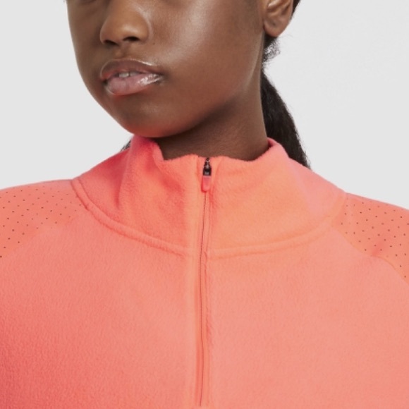 Nike Air Midlayer Women’s Running Top – Bright Mango/Reflective Silver - Picture 4 of 11